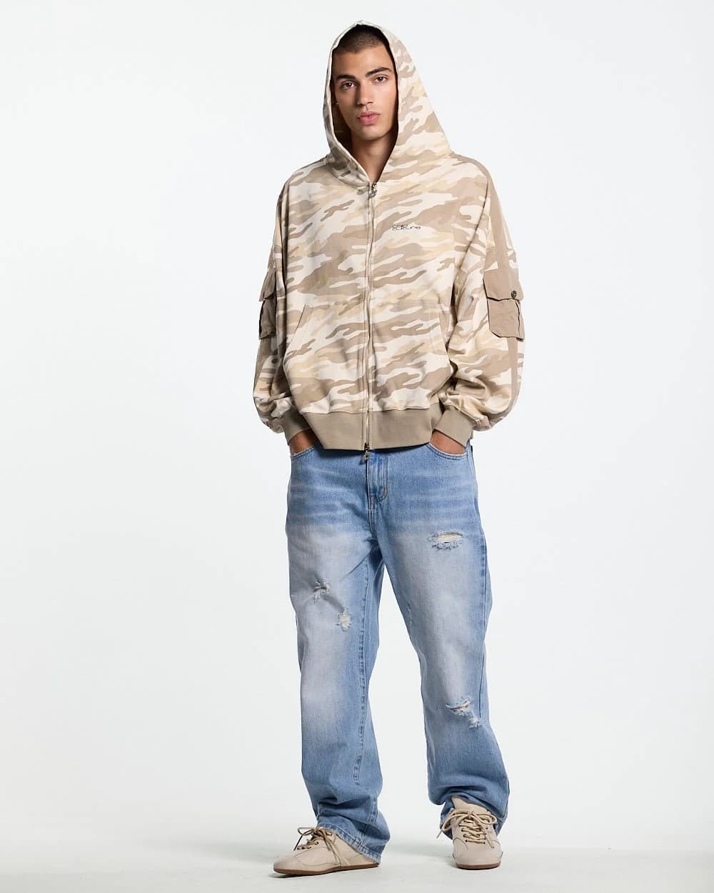NEUTRAL FIELD ZIP HOODIE CAMO 3