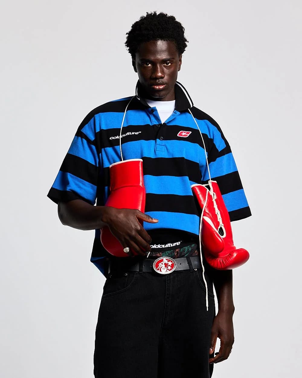 BIG STRIPES POLO T-SHIRT JASPER BLUE 2