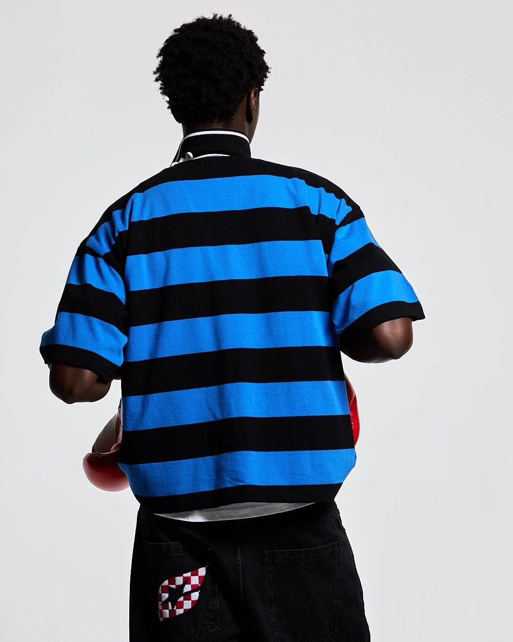 BIG STRIPES POLO T-SHIRT JASPER BLUE 4