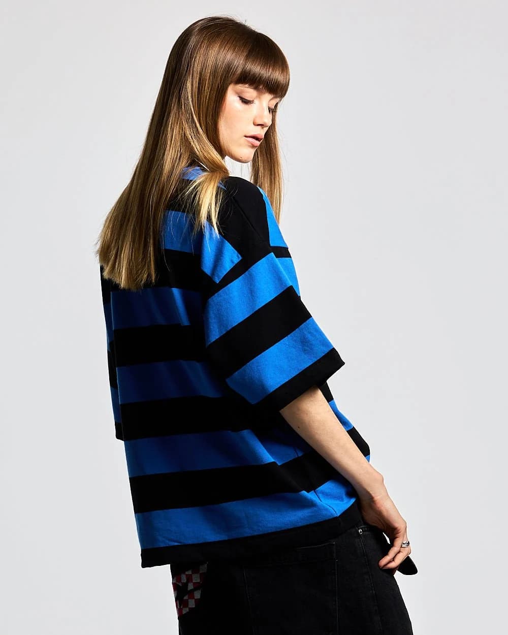BIG STRIPES POLO T-SHIRT JASPER BLUE 6