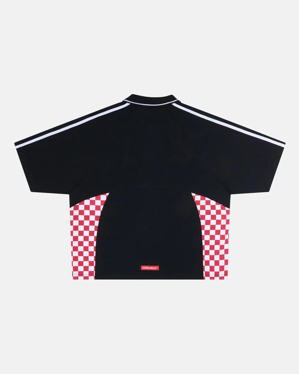 RED CHESS POLO TSHIRT BLACK 3