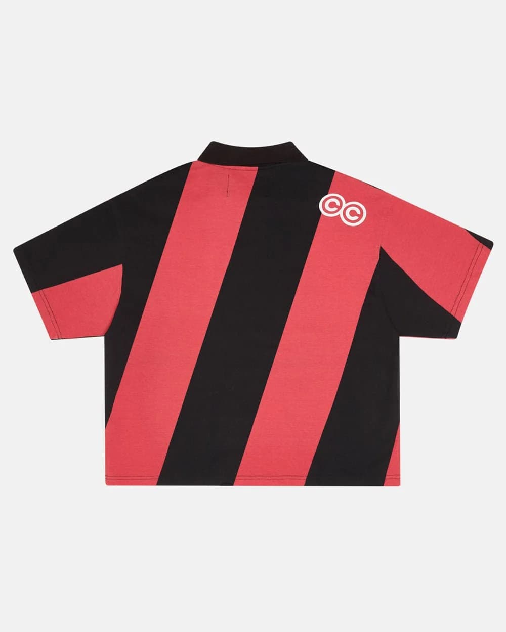 ASLANT STRIPES POLO TEE BLACK AND RED 3
