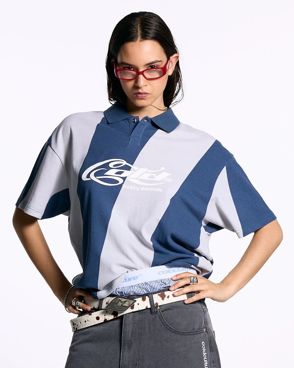 ASLANT STRIPES POLO TEE BLUE 5