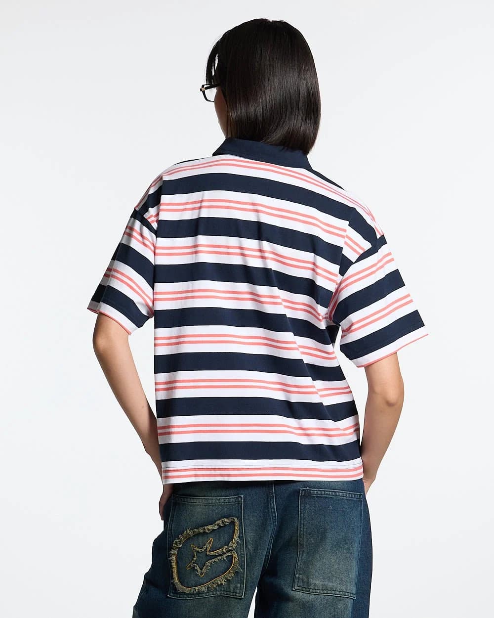 AEROSTRIPES POLO BLUE SEA/CORAL 6