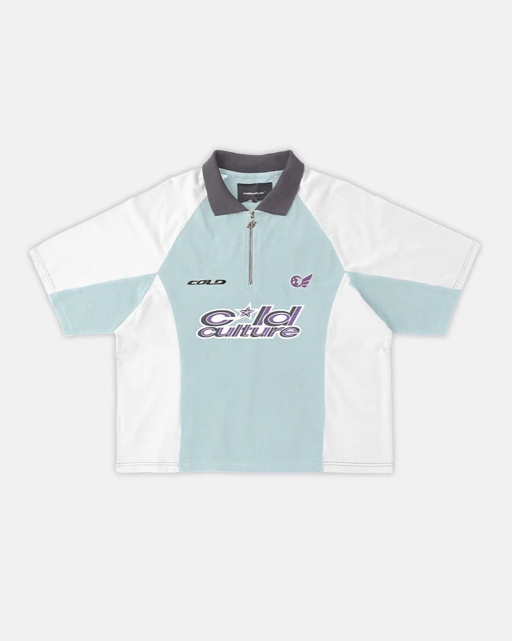EXTREME POLO IRON LIGHT BLUE AND GREY by COLD CULTURE