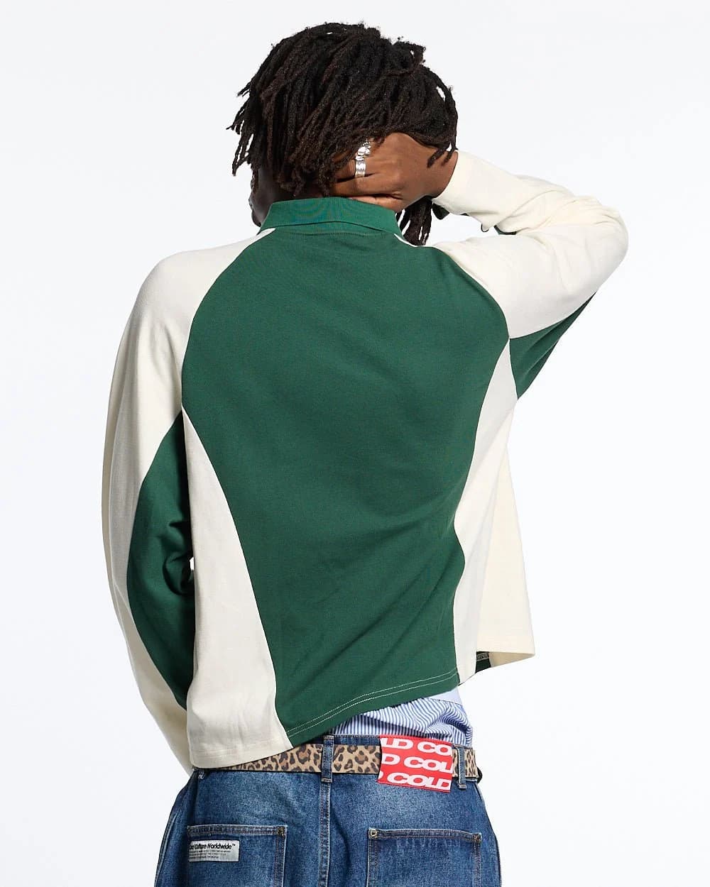 EXTREME POLO LONGSLEEVE GREEN AND BEIGE 4