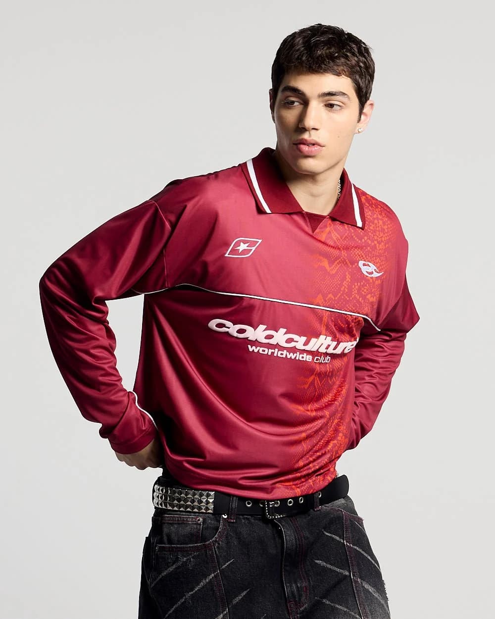 MAMBA SNAKE LONGSLEEVE POLO RED 2