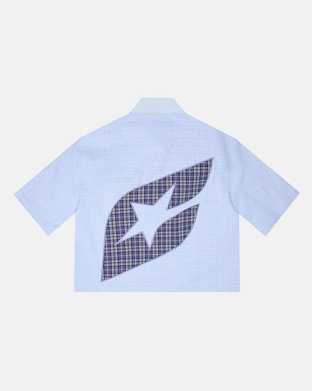 DOUBLE TARTAN SHIRT LIGHT BLUE by COLD CULTURE