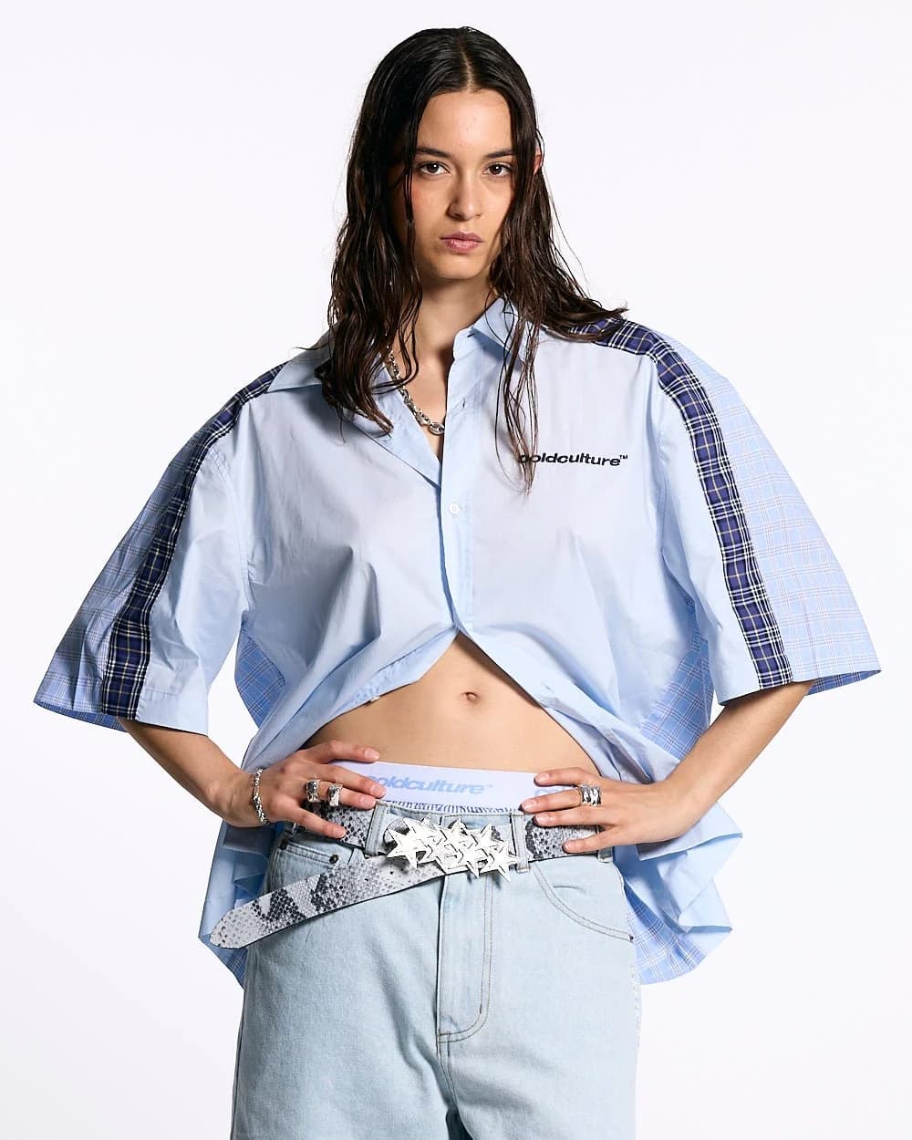 DOUBLE TARTAN SHIRT LIGHT BLUE 6