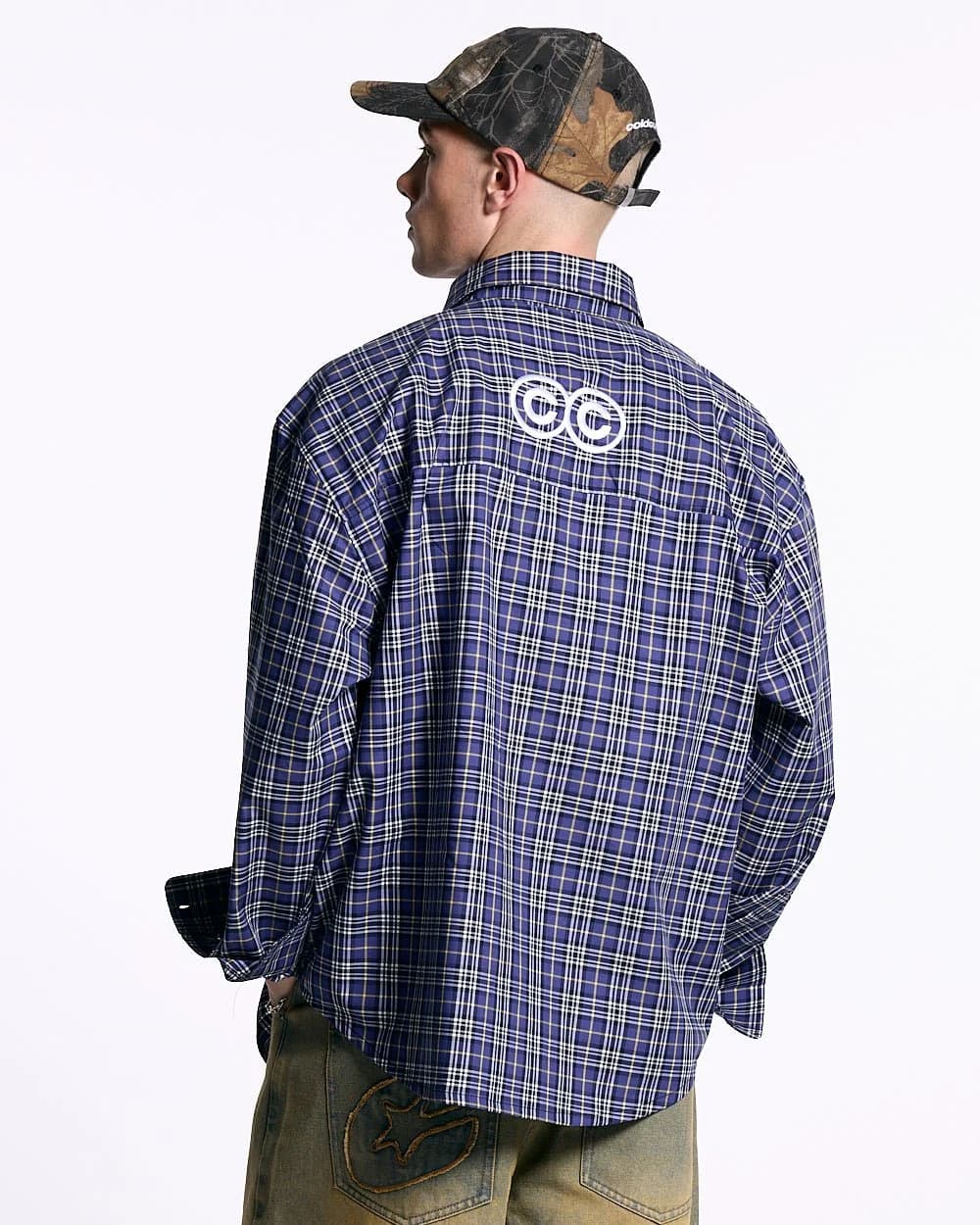 GRID SHIRT TARTAN DARK BLUE/GRAY 4