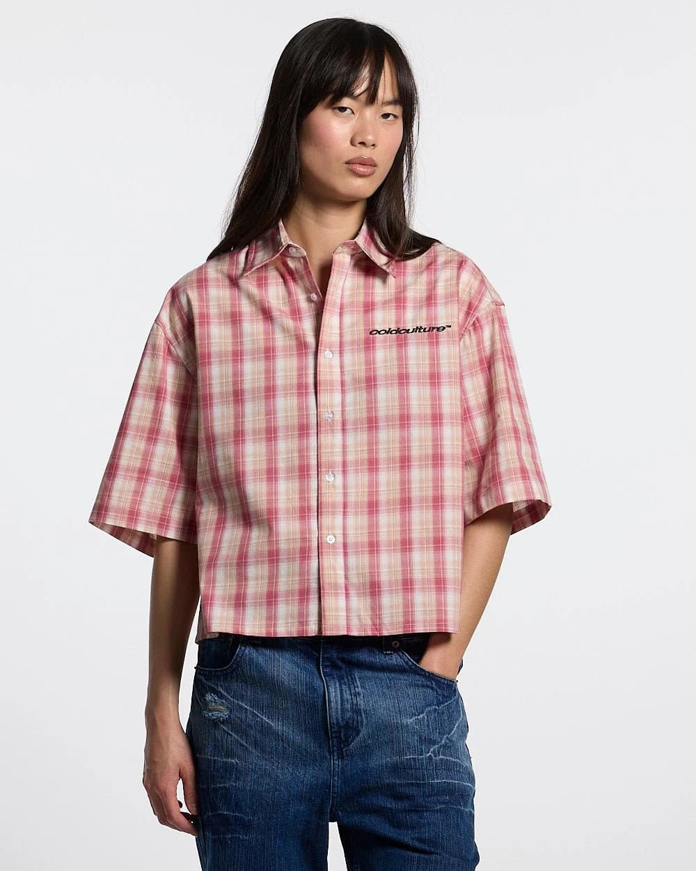 DISTORTED CHECK SHIRT by COLD CULTURE