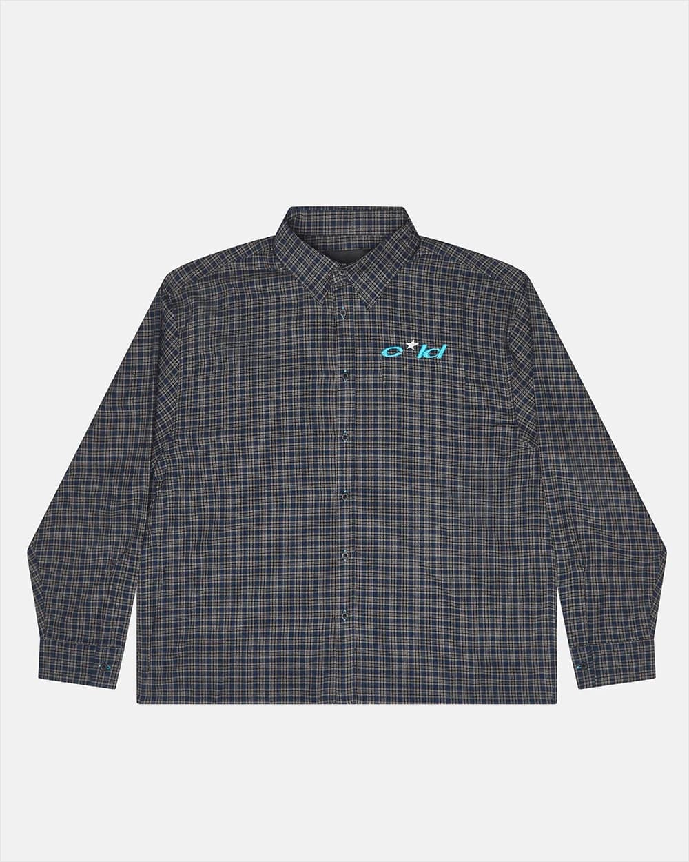 BRICK LANE SHIRT BLUE SQUARE by COLD CULTURE