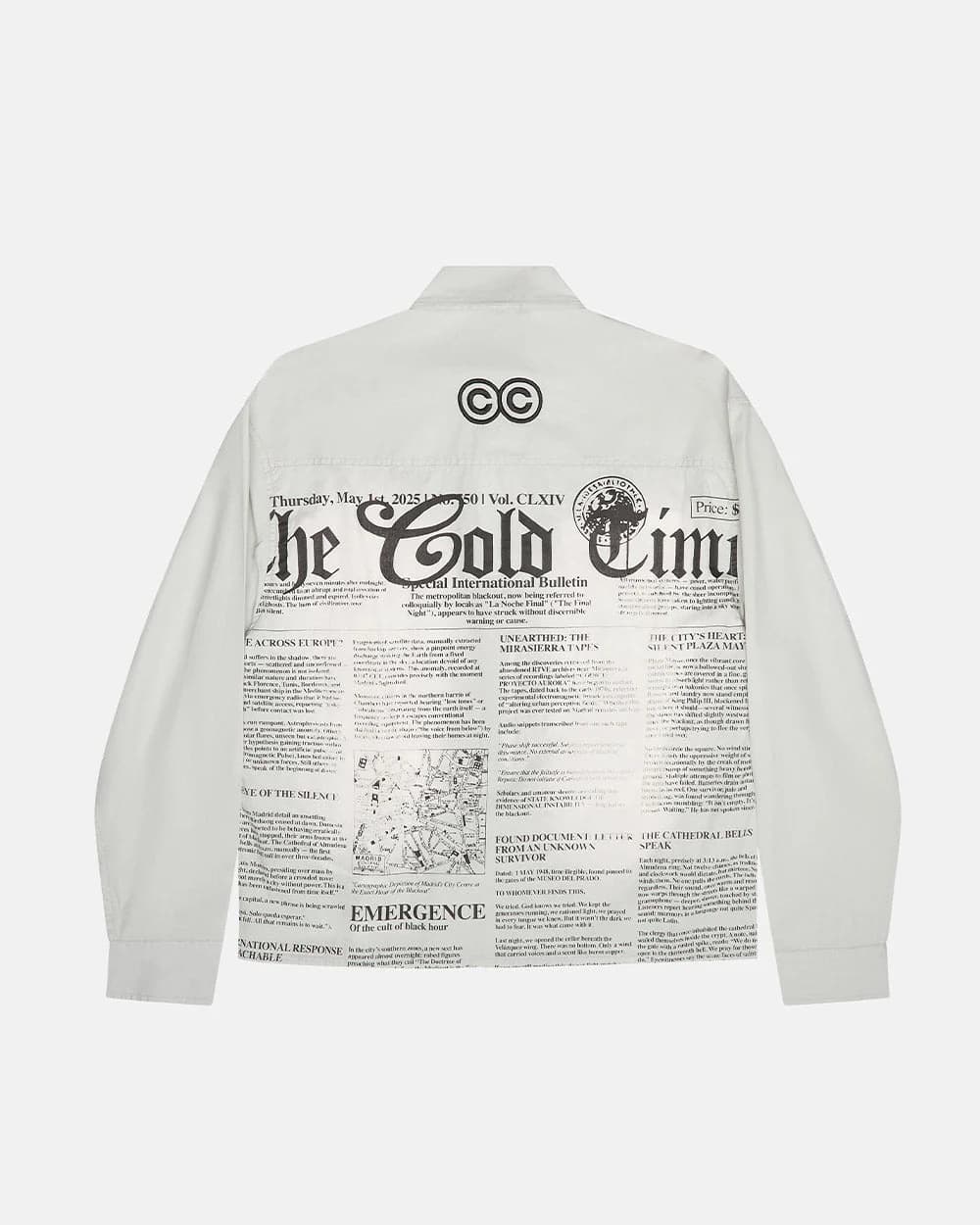 NEWSPAPER LONGSLEEVE SHIRT WHITE 3