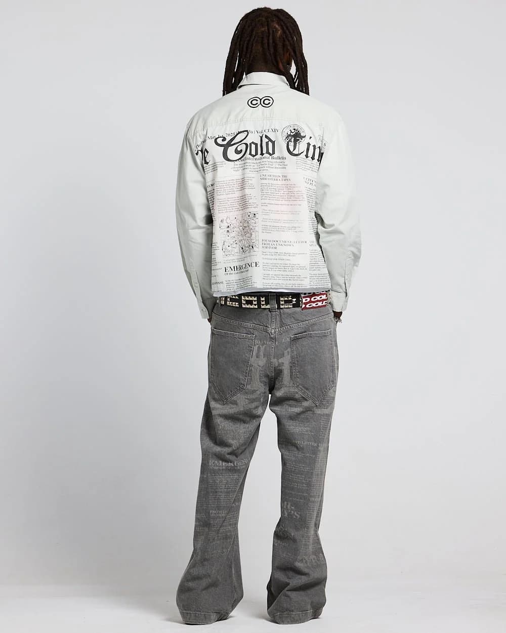 NEWSPAPER LONGSLEEVE SHIRT WHITE 4