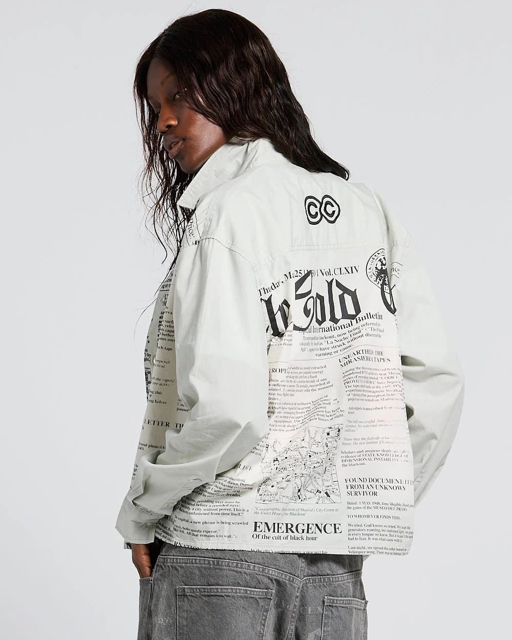 NEWSPAPER LONGSLEEVE SHIRT WHITE 5