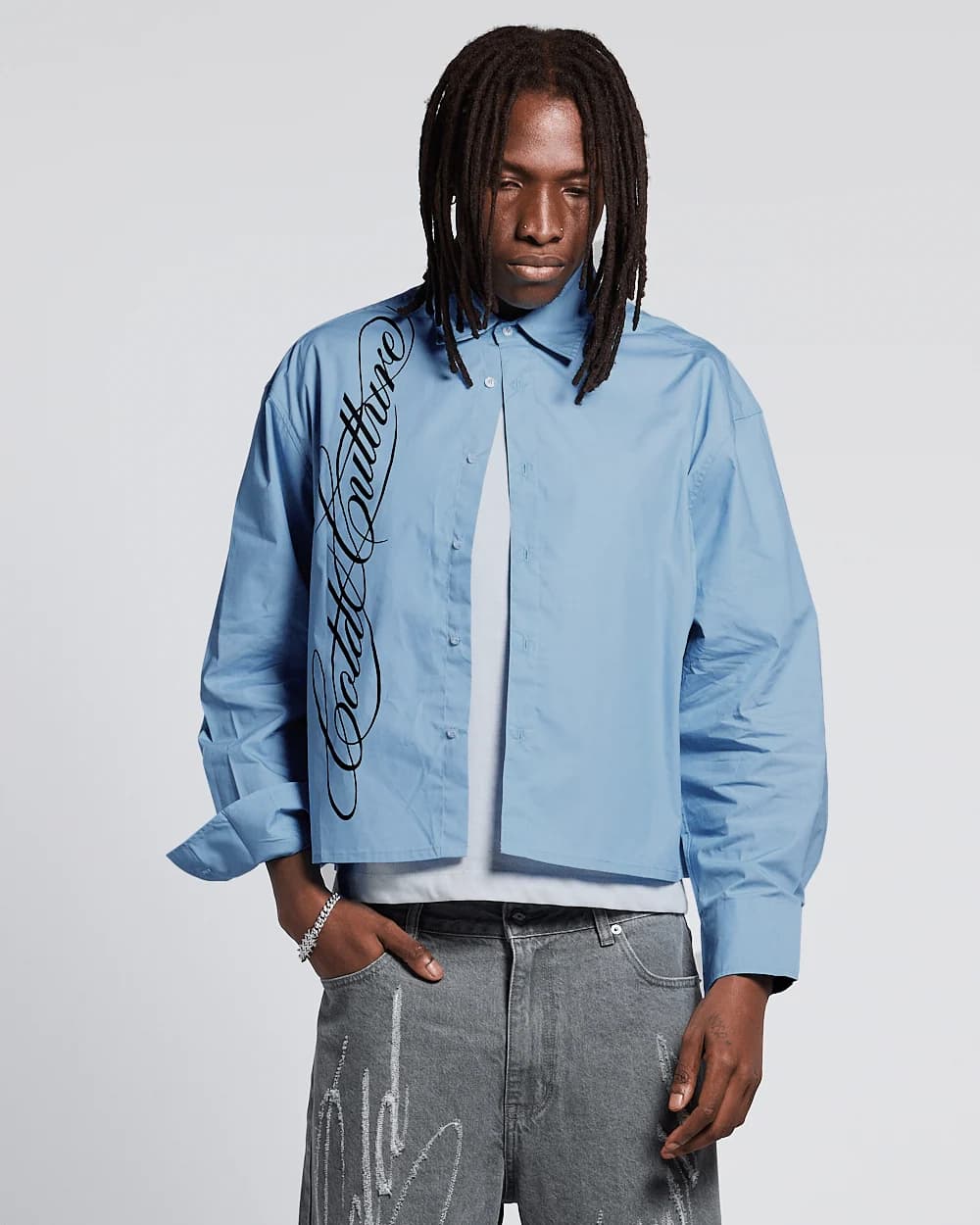 SCRIPT SHIRT BABY BLUE 2
