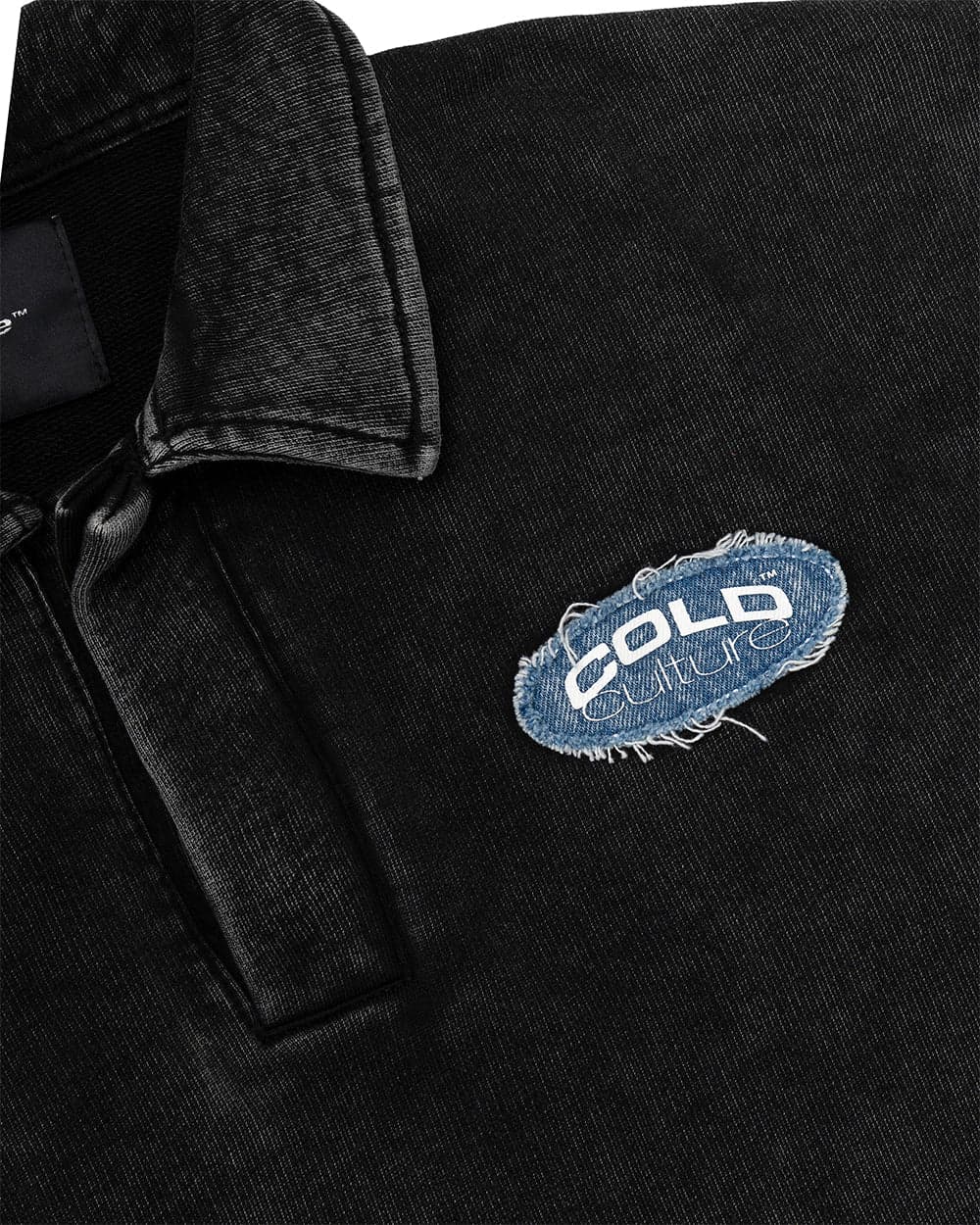 DISTRESSED DOLLAR POLO BLACK 5