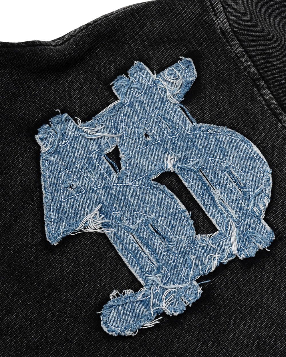 DISTRESSED DOLLAR POLO BLACK 7