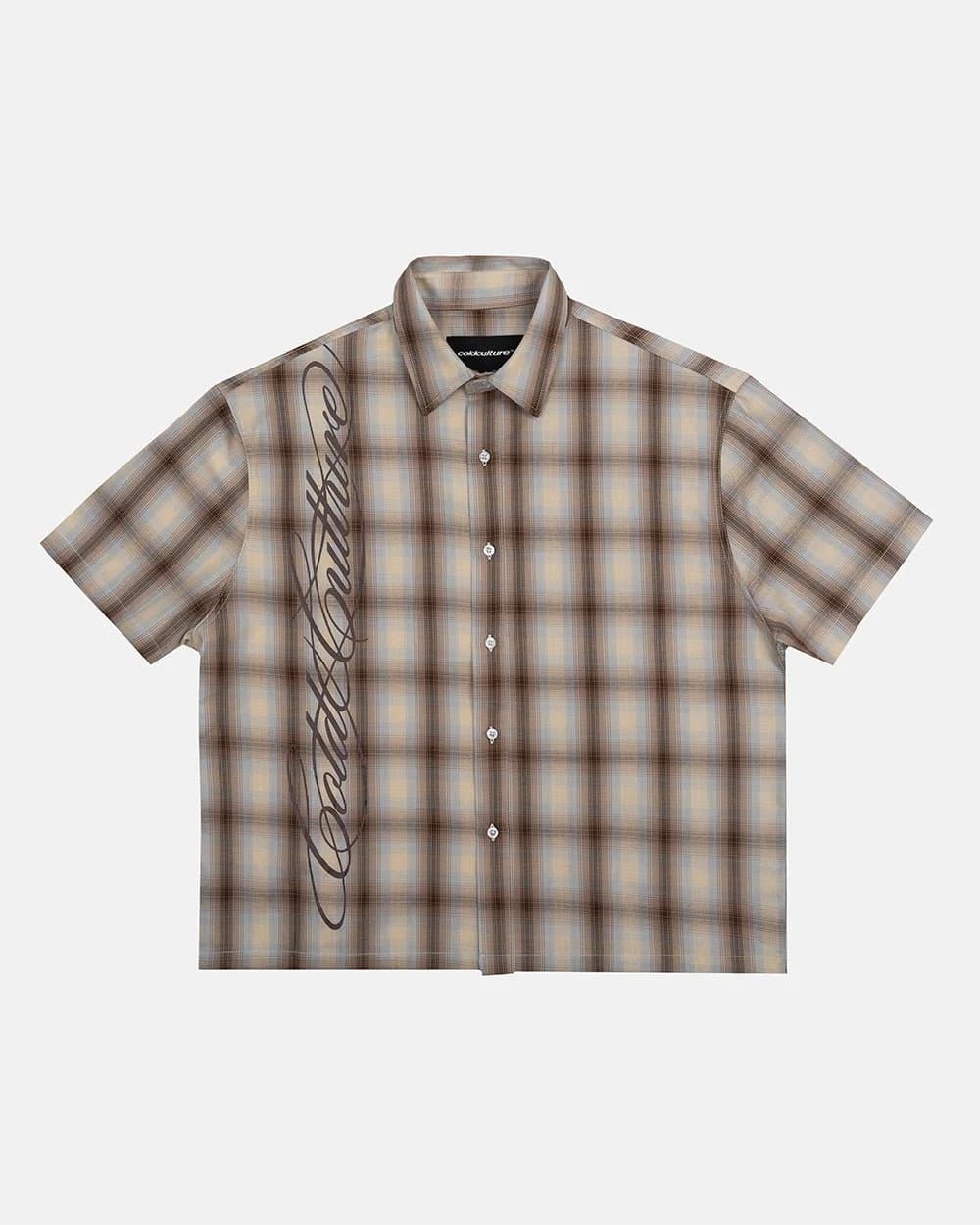 OFFICE SCRIPT SHIRT BEIGE by COLD CULTURE