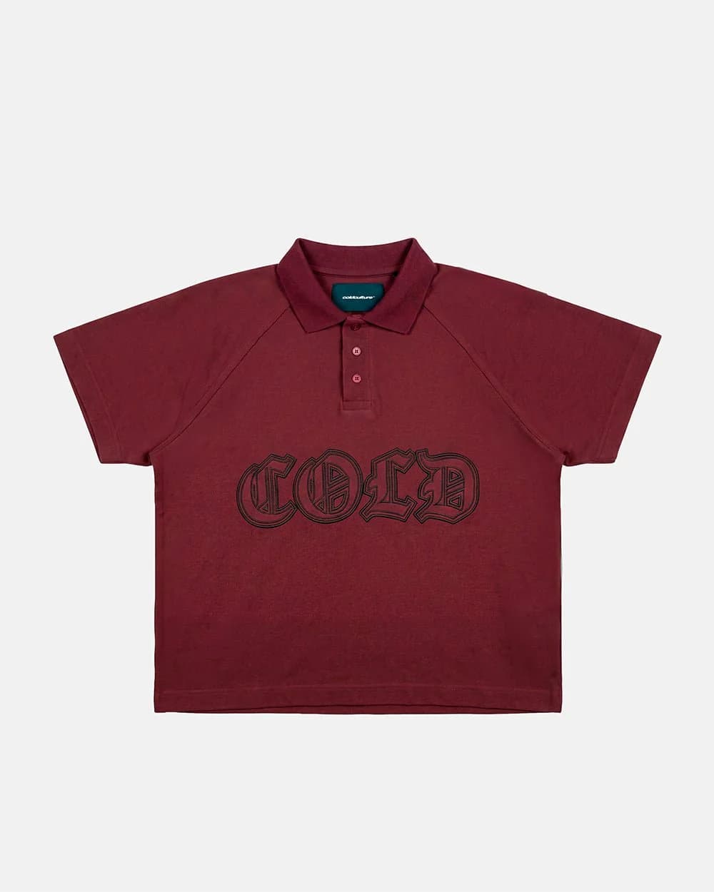 GOTHIC DISTRESSED POLO BURGUNDY by COLD CULTURE