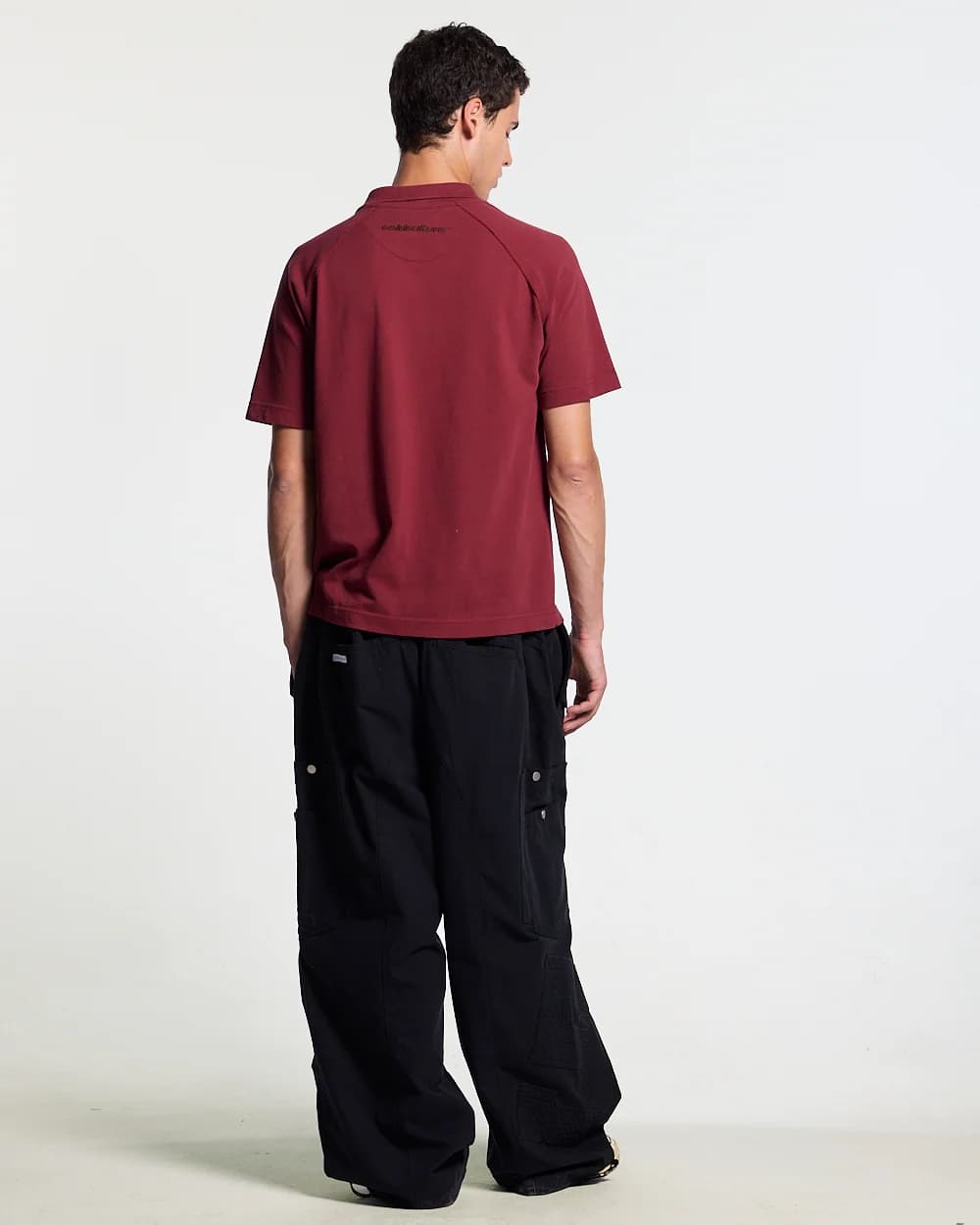 GOTHIC DISTRESSED POLO BURGUNDY 5