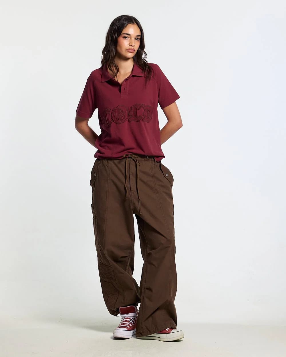 GOTHIC DISTRESSED POLO BURGUNDY 6