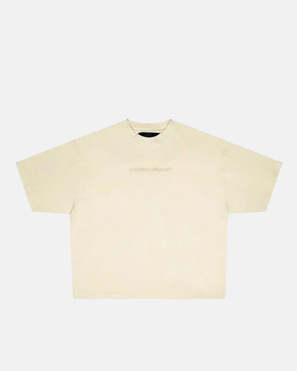DISTRESS CURVED TEE CREAM 3