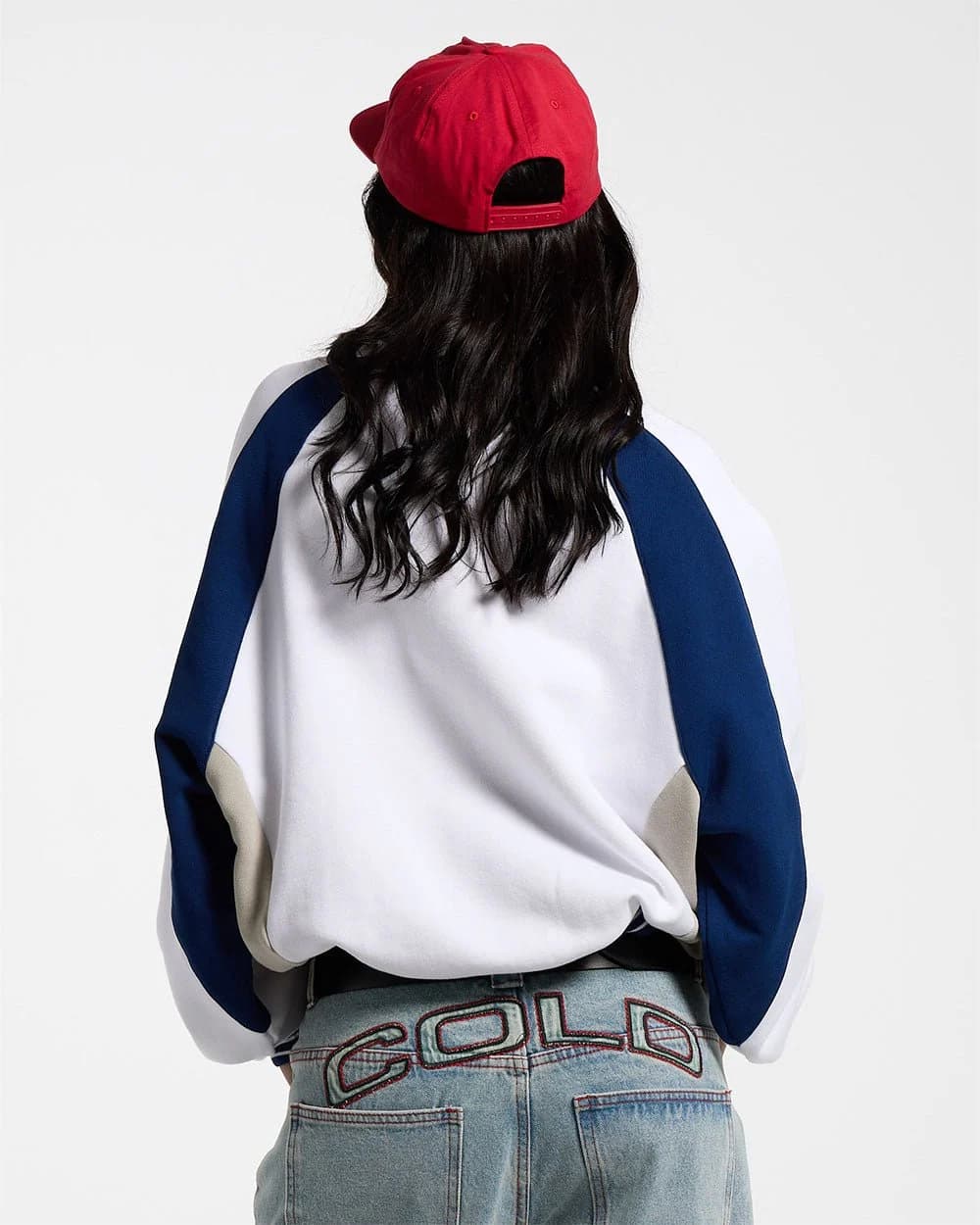 COWBOY VARSITY CREWNECK WHITE/BLUE 6