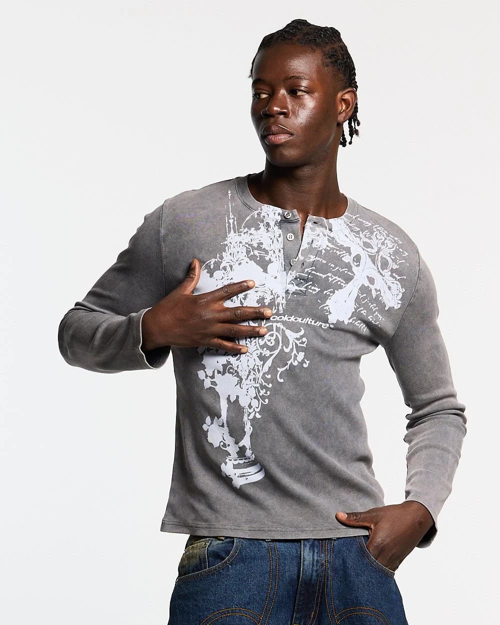 SAINTLESS LONGSLEEVE GREY by COLD CULTURE