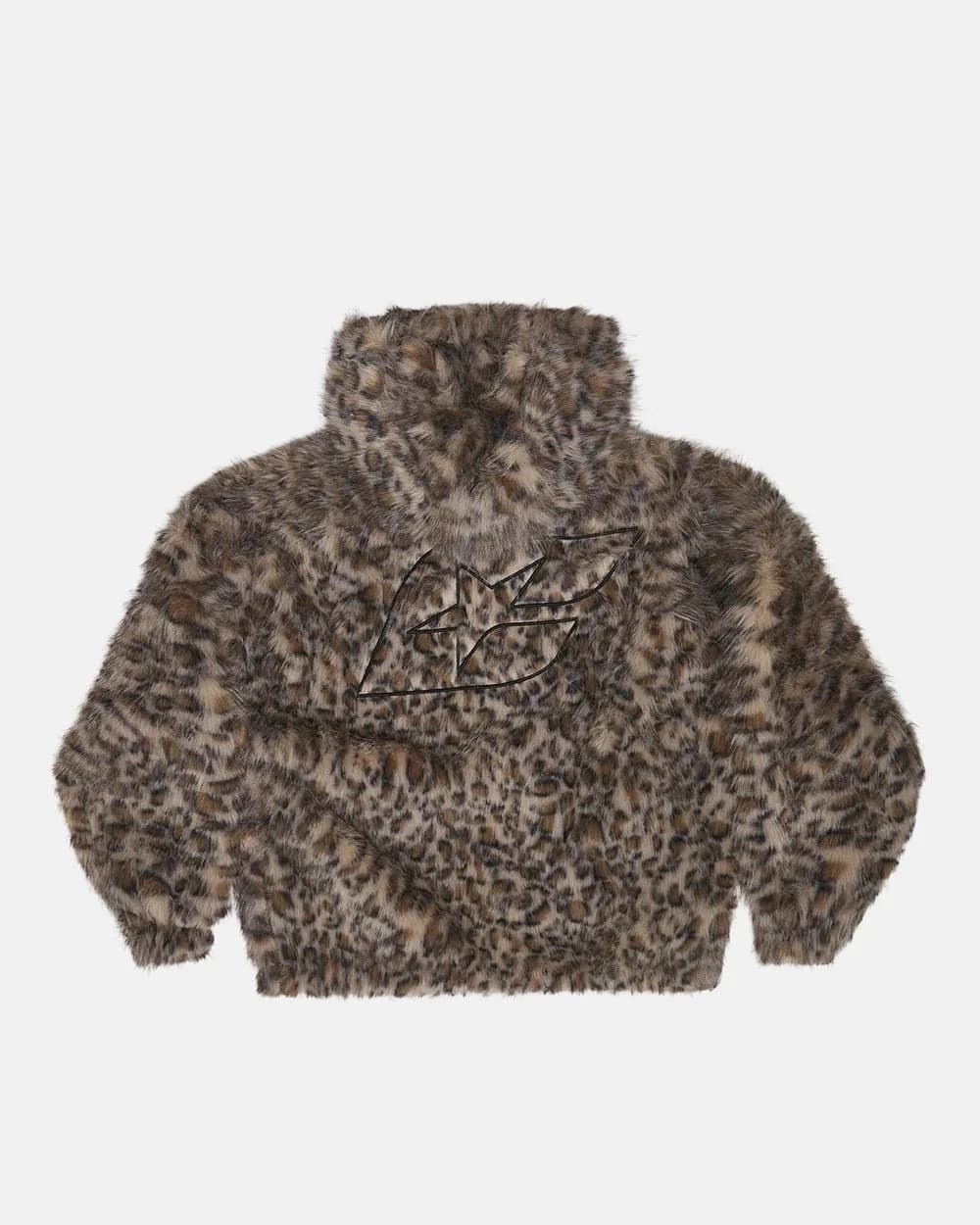 FUR HOODIE BROWN LEOPARD 3