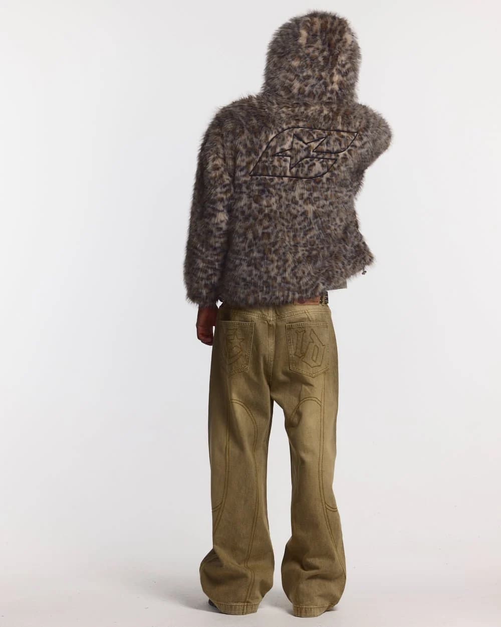 FUR HOODIE BROWN LEOPARD 4