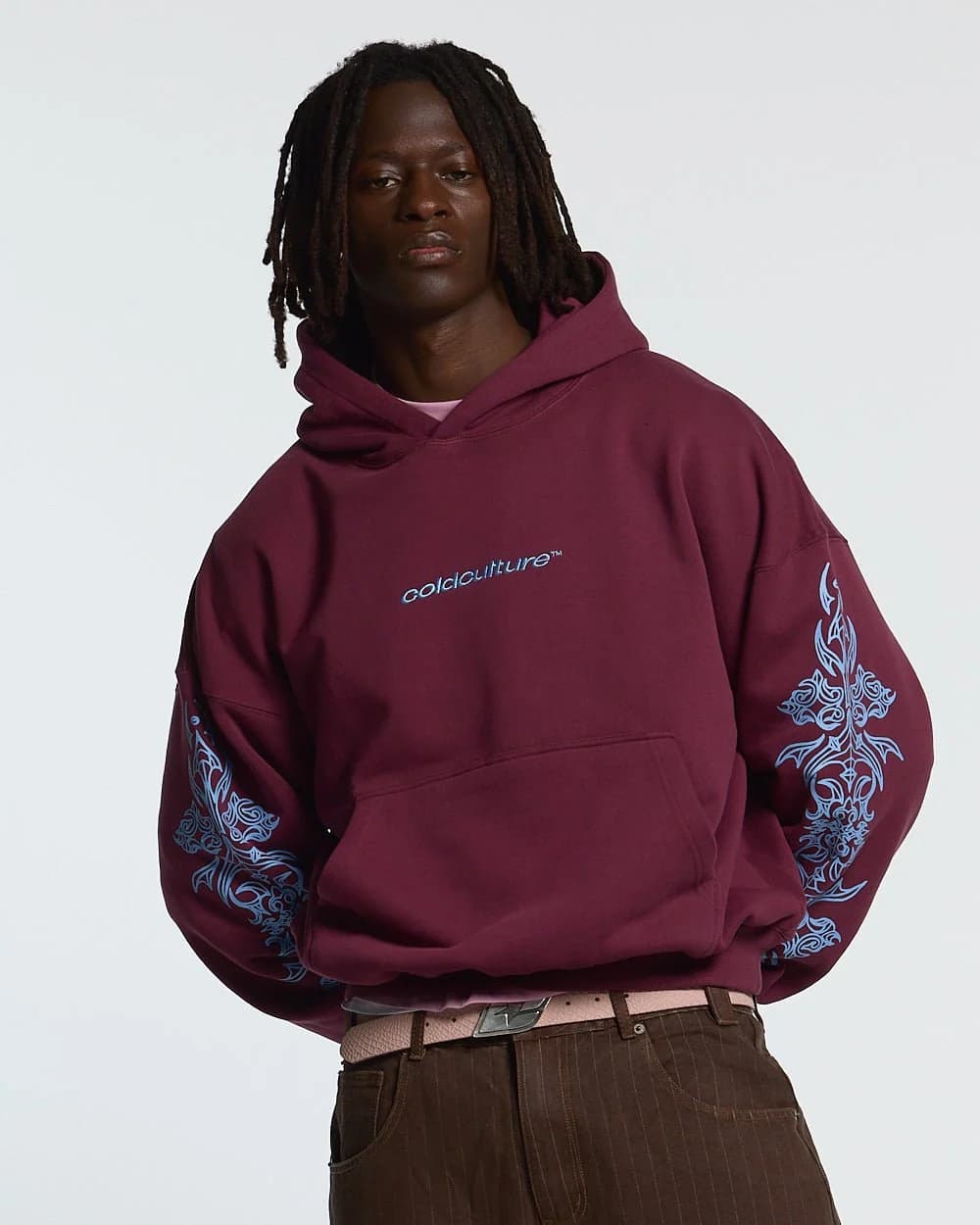 TRIBAL HOODIE BURGUNDY 2