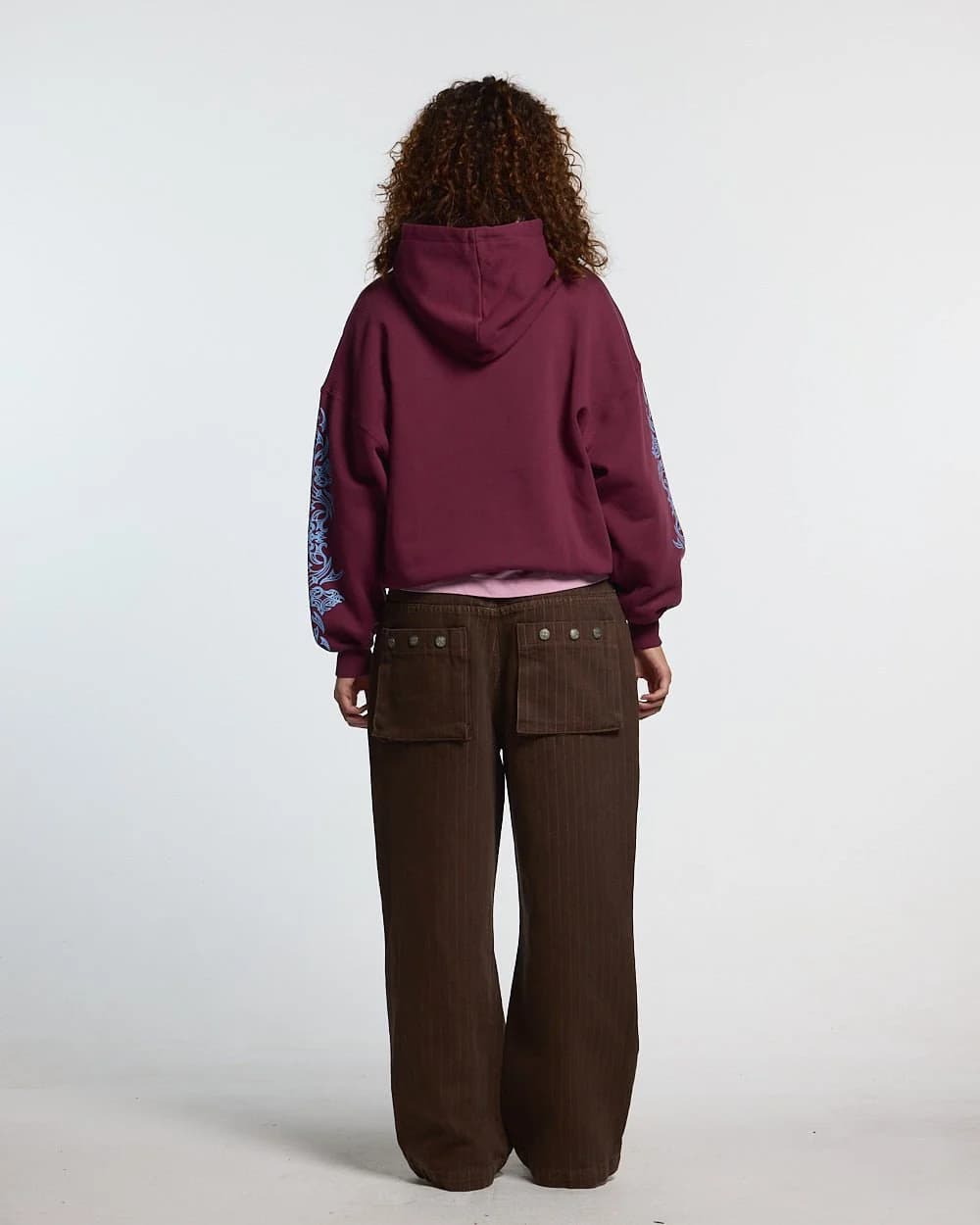 TRIBAL HOODIE BURGUNDY 6