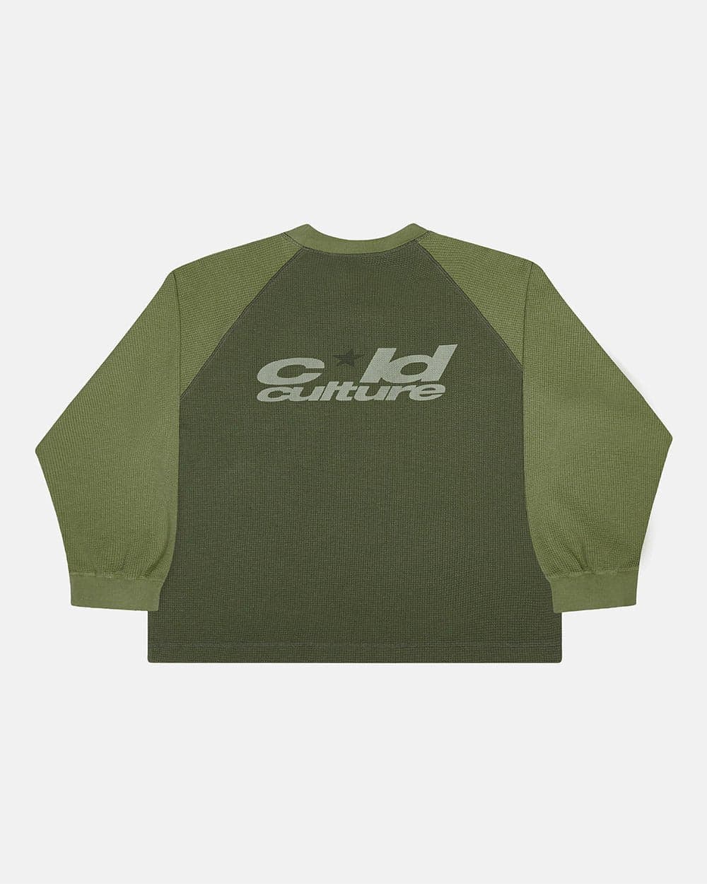 RANGLAN BICOLOR THERMAL LONGSLEEVE GREEN by COLD CULTURE