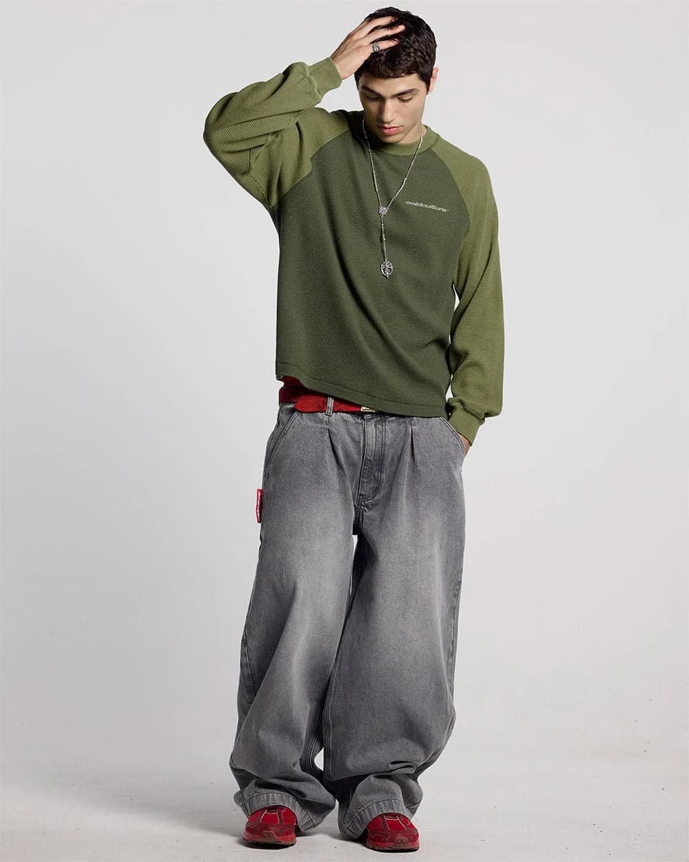 RANGLAN BICOLOR THERMAL LONGSLEEVE GREEN 4
