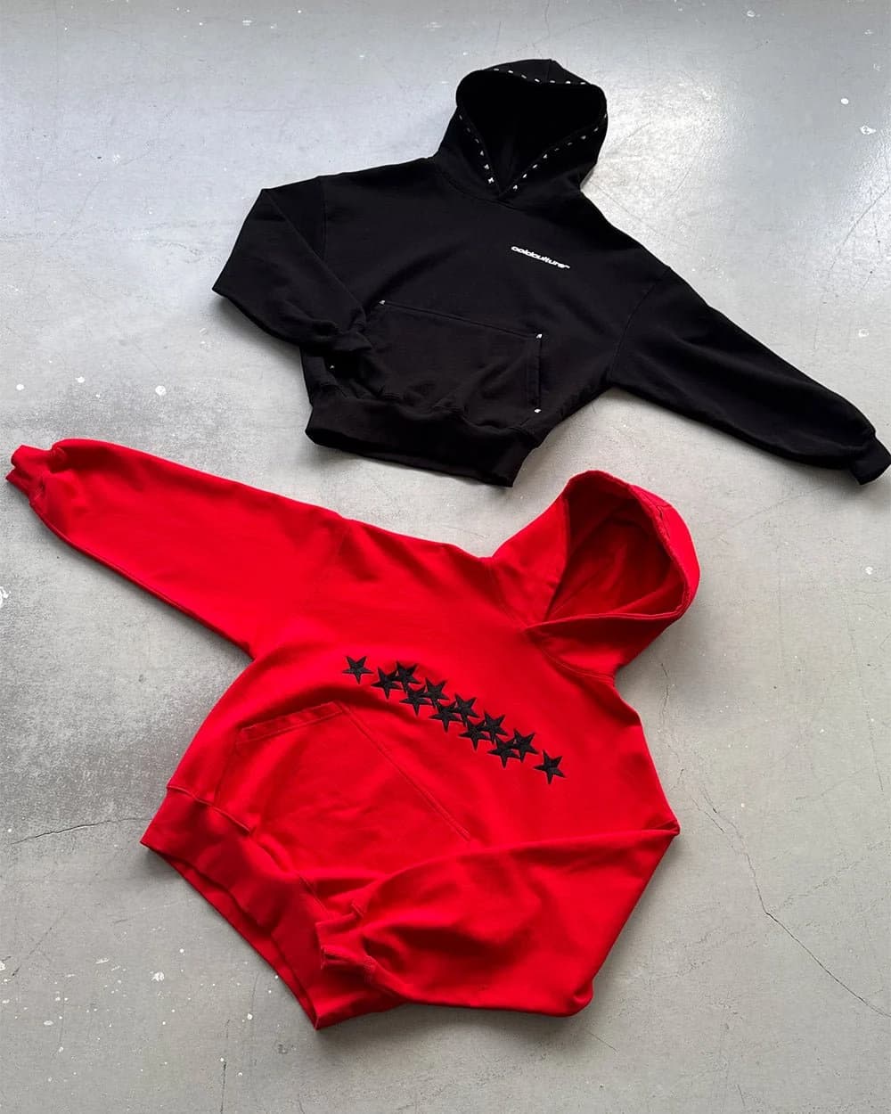 STARS HOODIE RED & BLACK 8