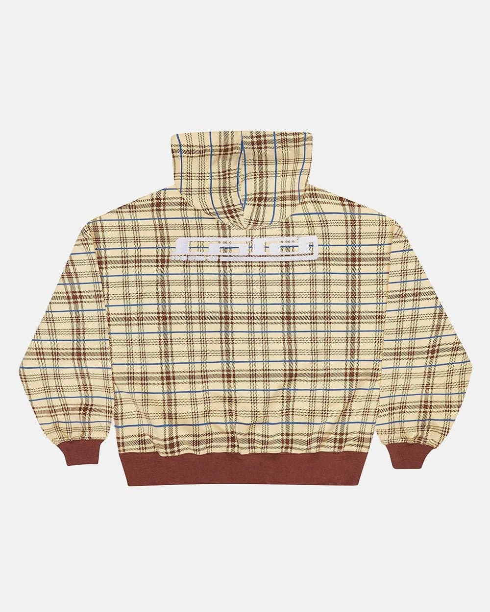 GRID ZIP HOODIE YELLOW & BROWN by COLD CULTURE