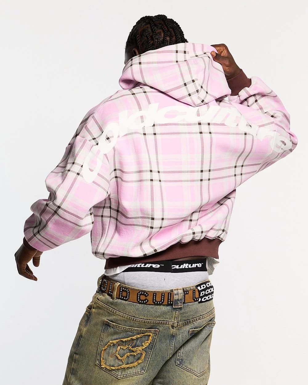 TWO FACES HOODIE BROWN & PINK by COLD CULTURE