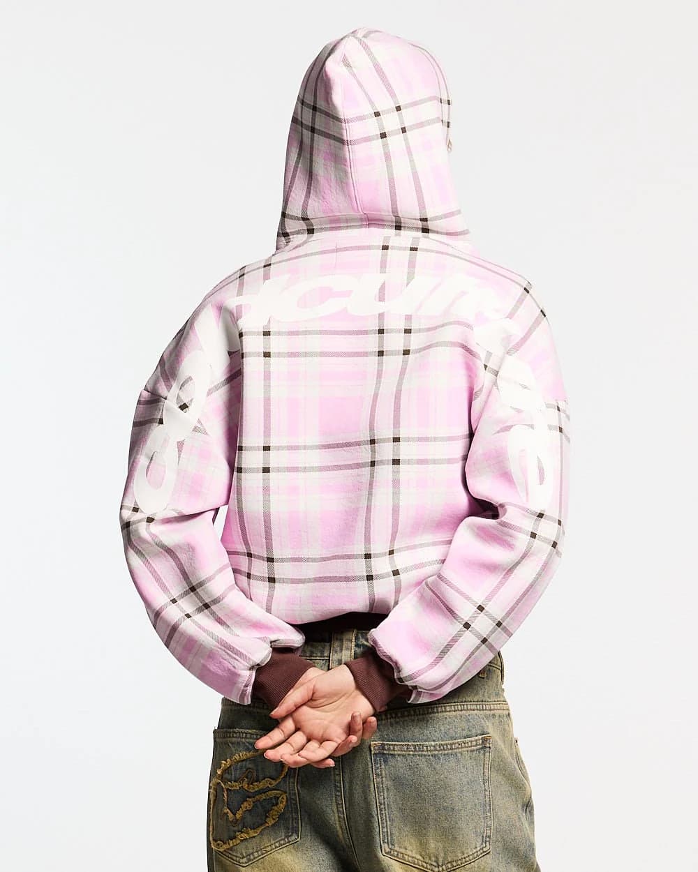 TWO FACES HOODIE BROWN & PINK 7