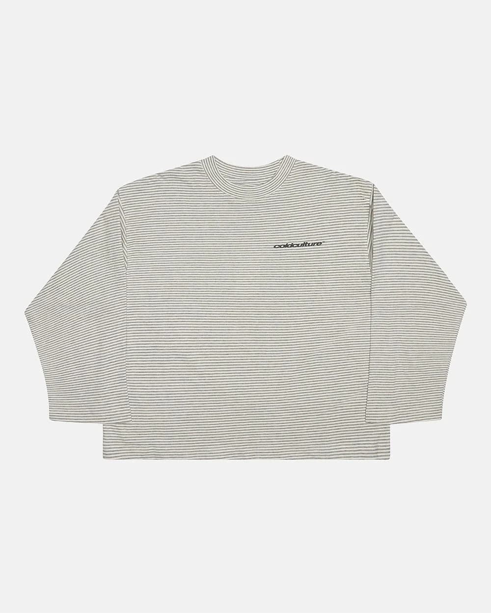 SCRIPT STRIPES LONGSLEEVE GREY 3