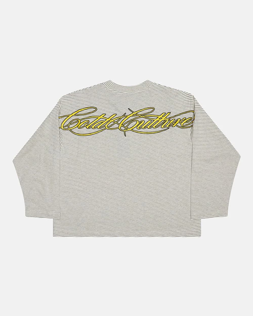 SCRIPT STRIPES LONGSLEEVE GREY by COLD CULTURE