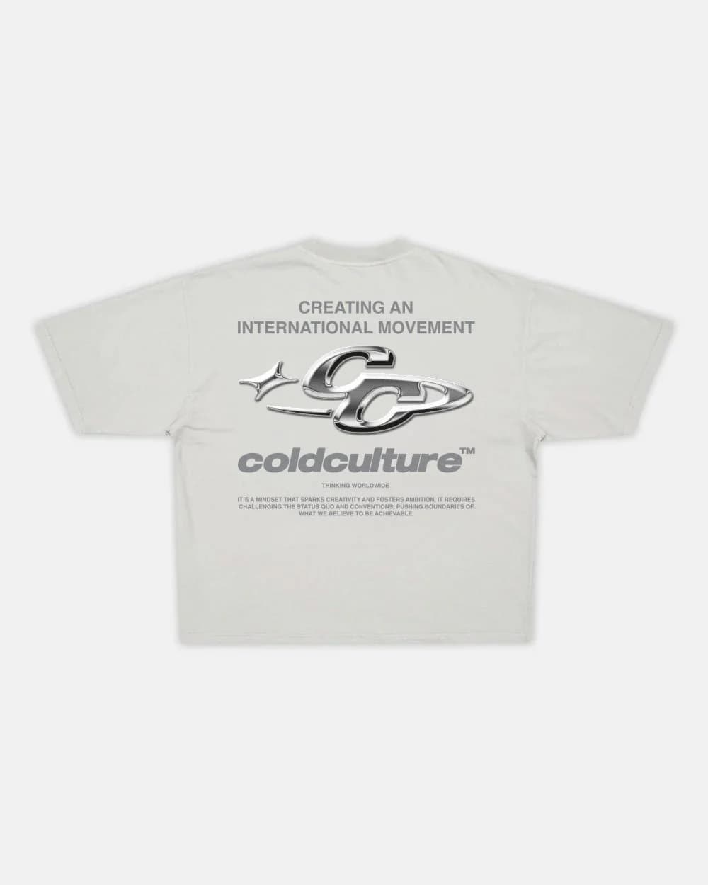 SPARKLY TEE LIGHT GREY by COLD CULTURE