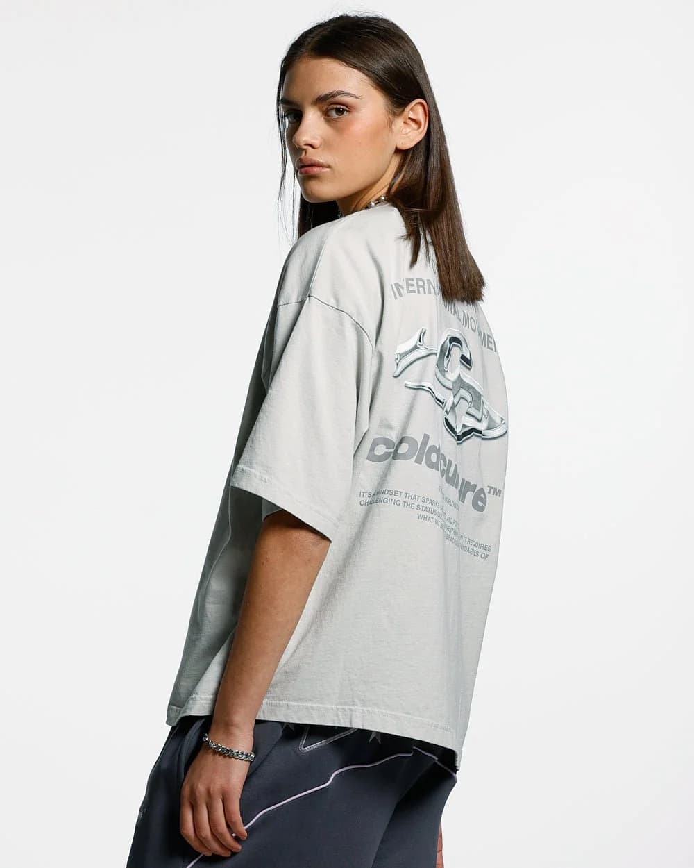 SPARKLY TEE LIGHT GREY by COLD CULTURE