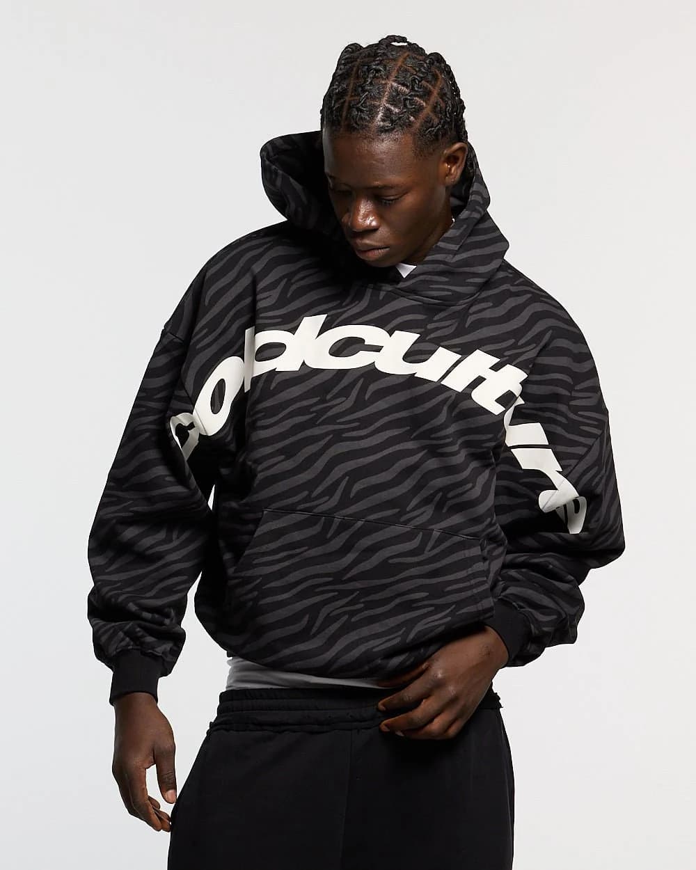ZEBRA HOODIE BLACK 2