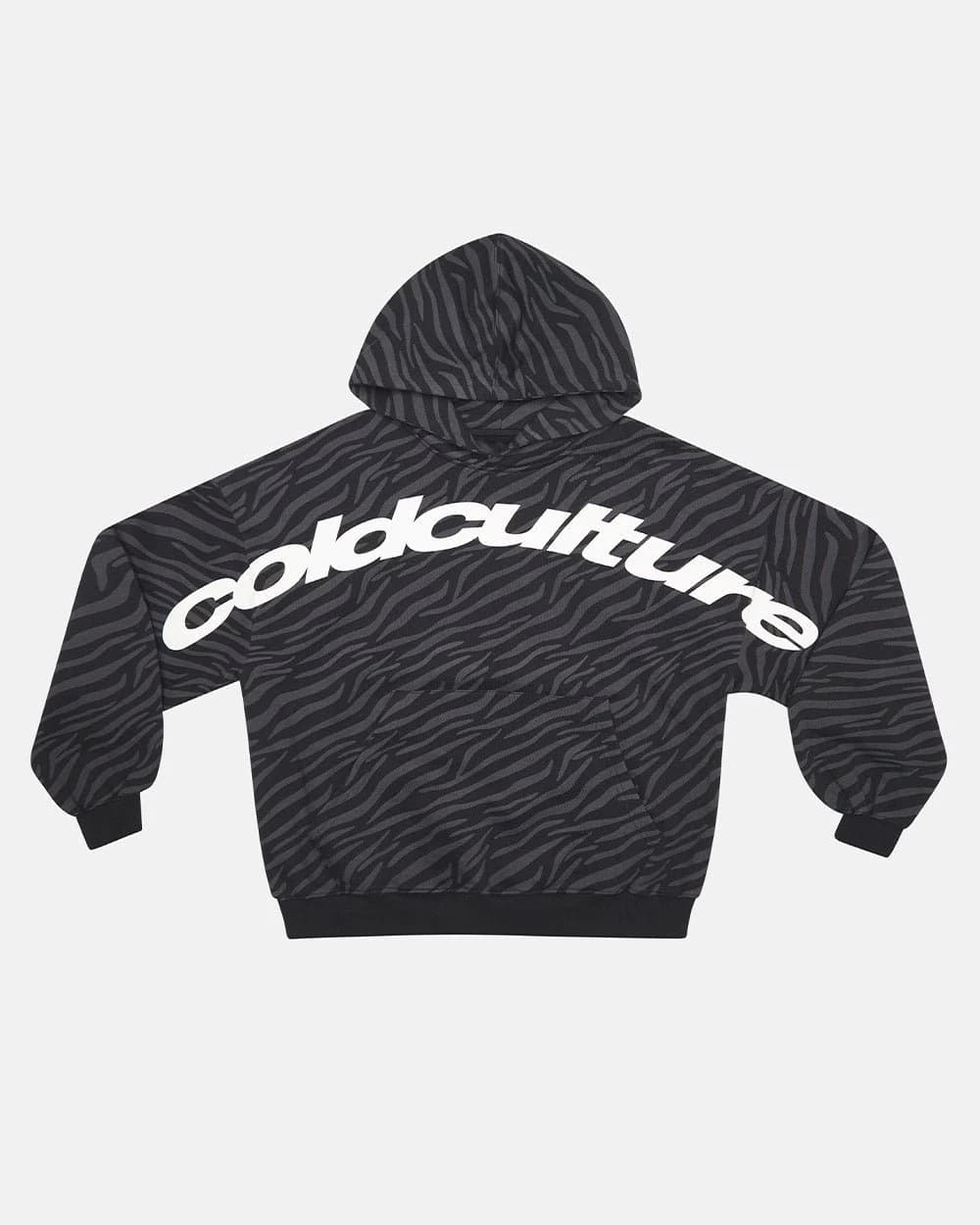 ZEBRA HOODIE BLACK by COLD CULTURE