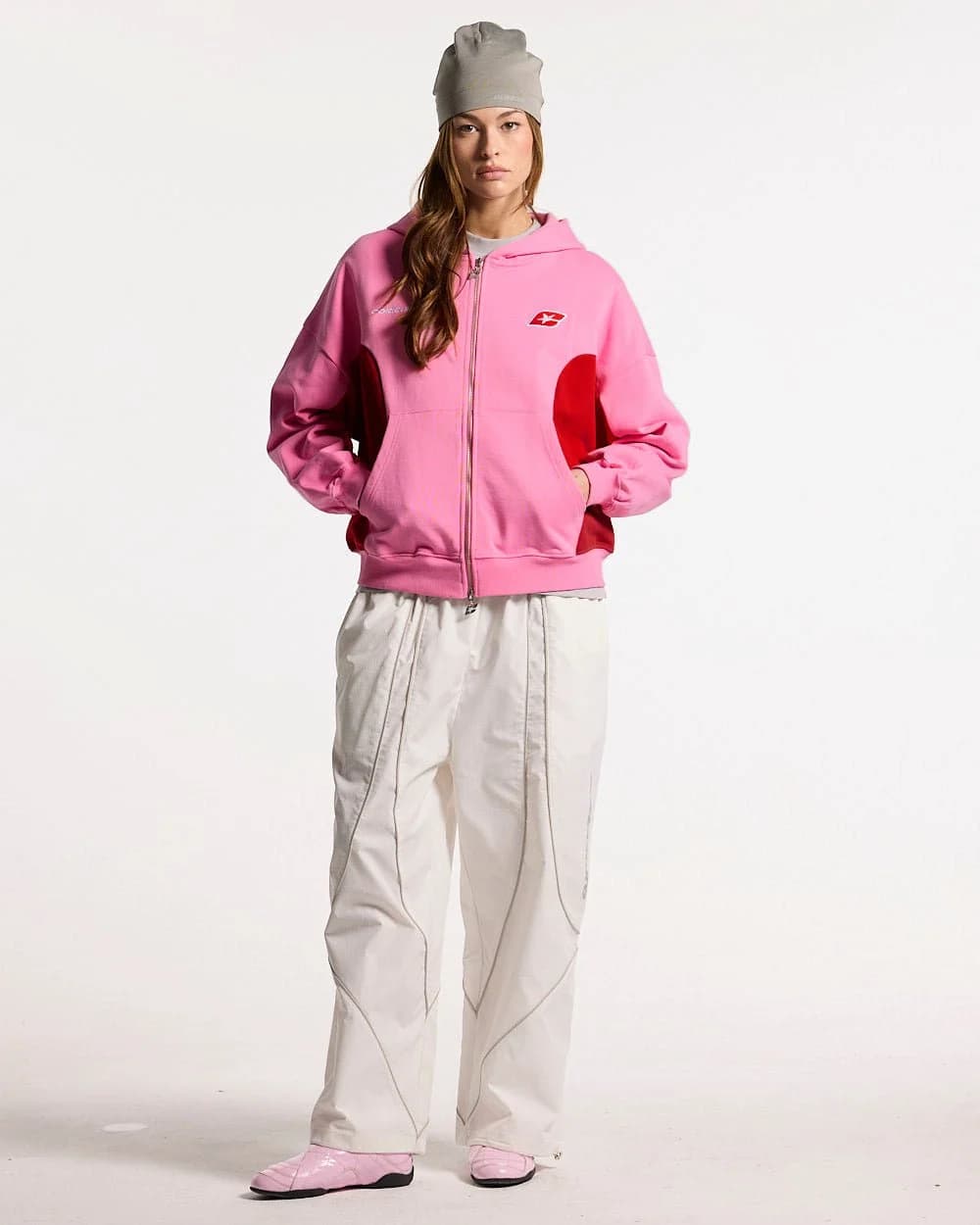 TWISTTER ZIP HOODIE PINK 6