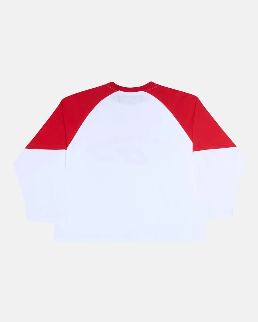 BASEBALL DOUBLE SLEEVE TEE WHITE/RED 3