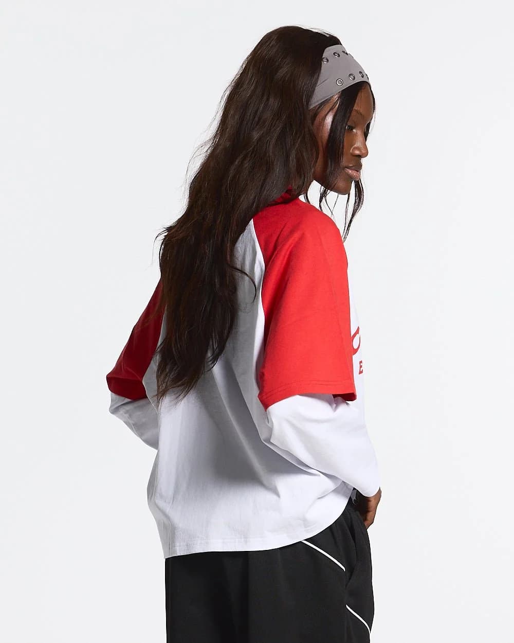 BASEBALL DOUBLE SLEEVE TEE WHITE/RED 6