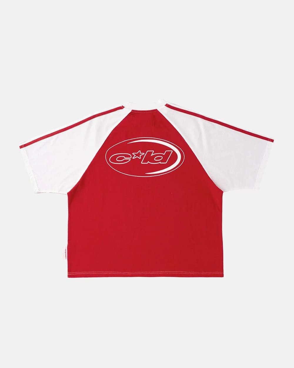 COMBO TEE WHITE/RED 3