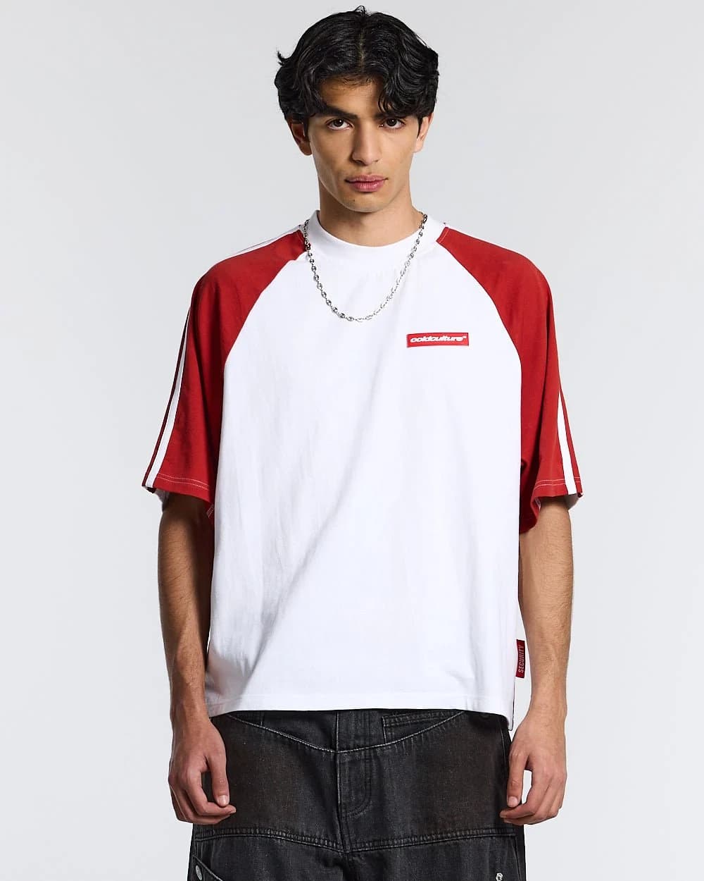 COMBO TEE WHITE/RED 2